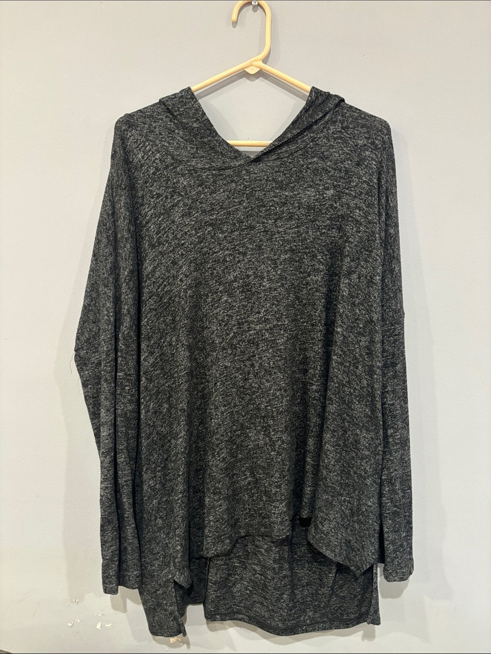 Express Charcoal Gray Lightweight Hooded Pullover